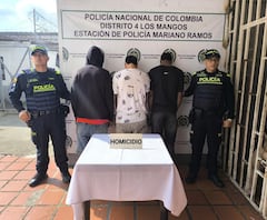 Los tres capturados, cuyas edades oscilan entre los 22 y 23 años, fueron trasladados a la URI de la Fiscalía para su proceso de judicialización por el delito de homicidio.