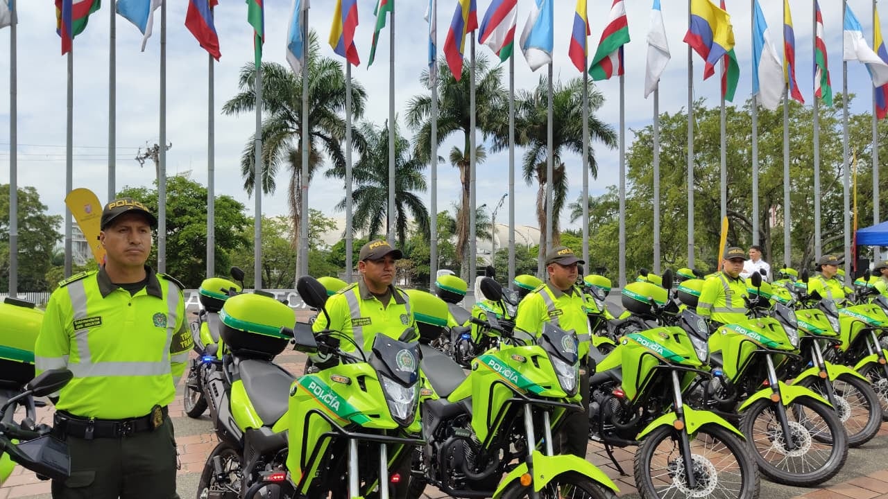 En total son 50 motos que se entregaron a la Policía de Tránsito en Cali.