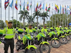 En total son 50 motos que se entregaron a la Policía de Tránsito en Cali.