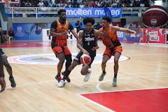 Imagen del segundo partido de la final de la Liga de Baloncesto entre Toros del Valle y Paisas.