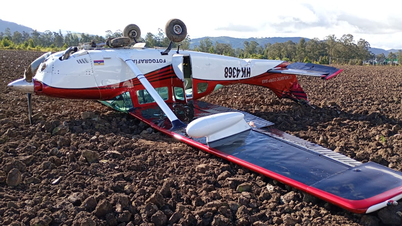 La avioneta que se accidentó.