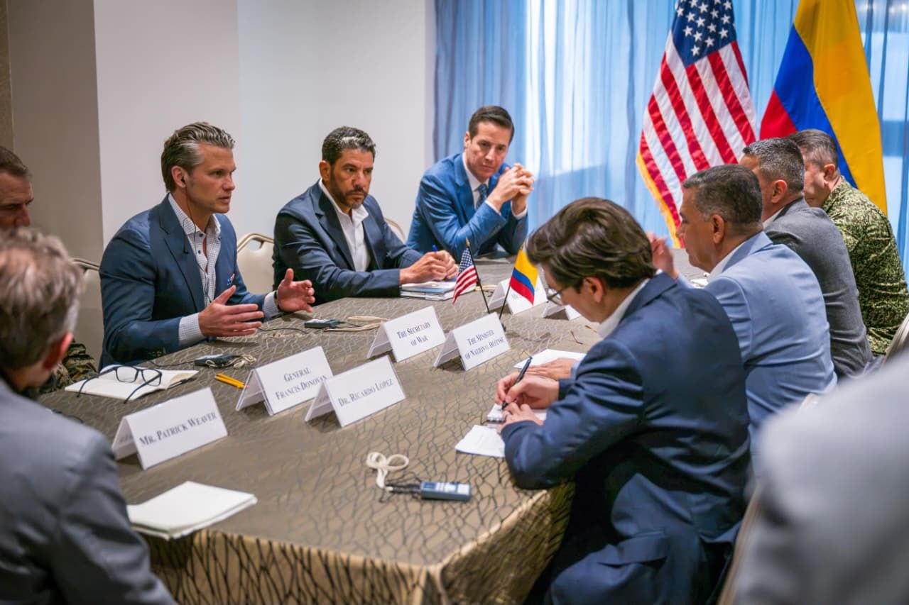 El ministro de Defensa, Jorge Eduardo Mora, durante la formalización del acuerdo de cooperación militar en Ciudad de Panamá.