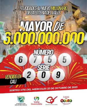 En total fueron $6000 millones los que pudo obtener la persona que tuvo el billete ganador.