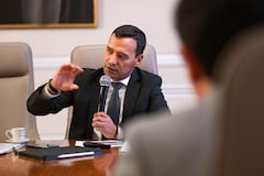 El ministro de Defensa, Pedro Sánchez, durante el último consejo de ministros en la Casa de Nariño.