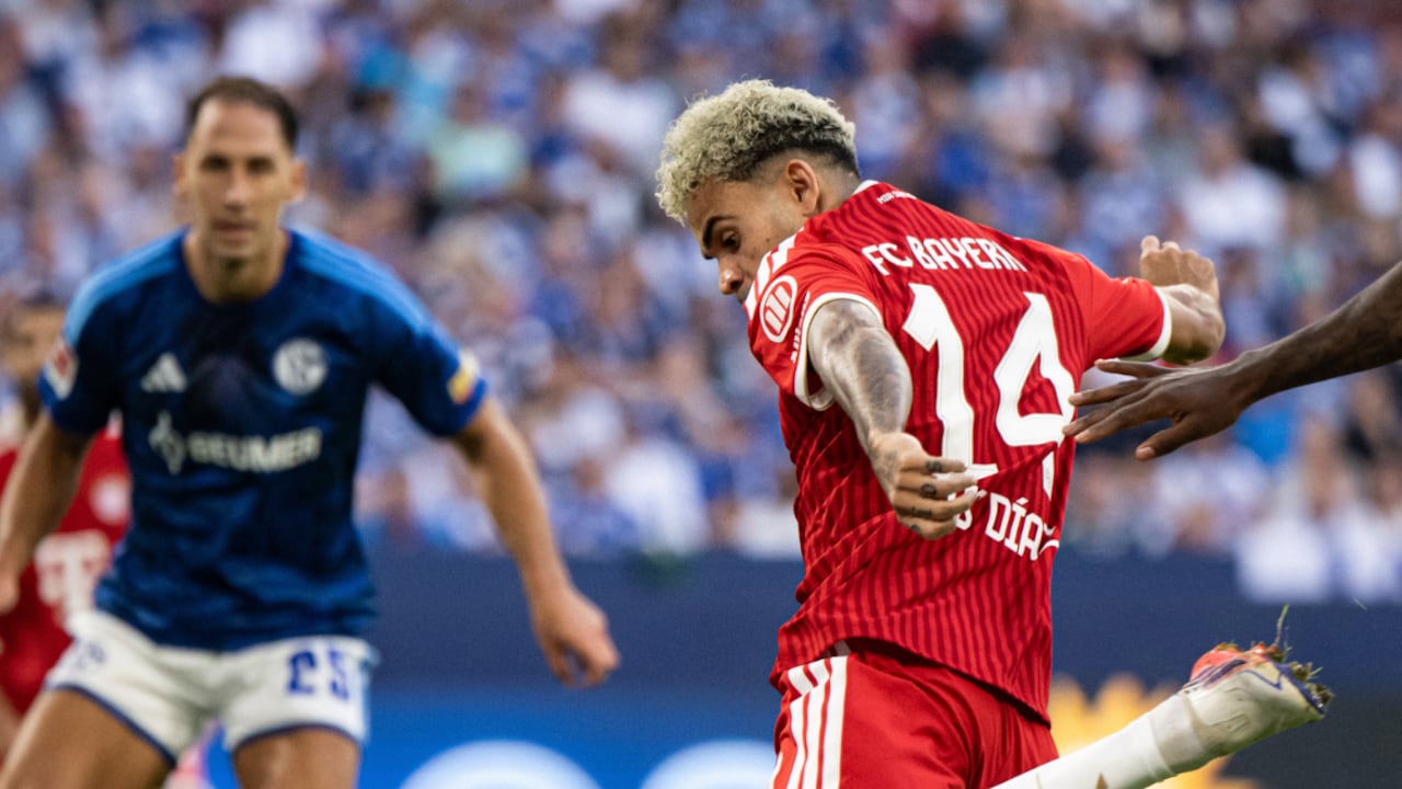 Luis Díaz (14) en un partido con el Bayern Múnich.