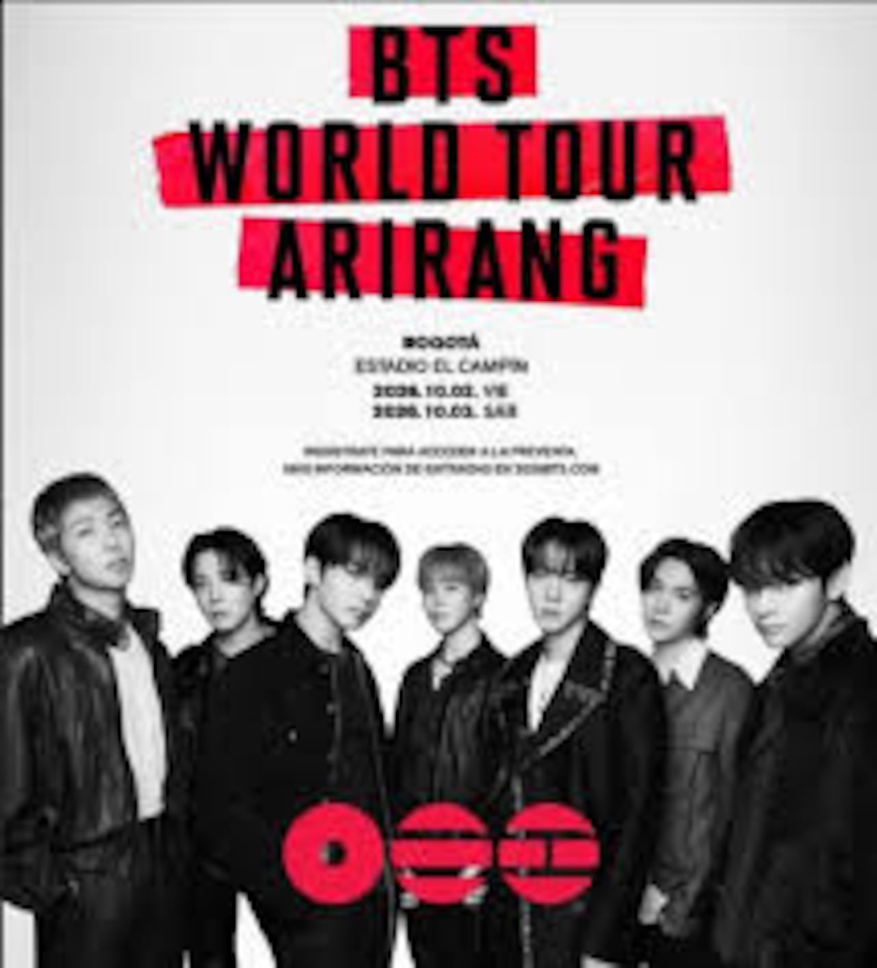 Así los BTS anuncian el paso de su gira por Colombia.