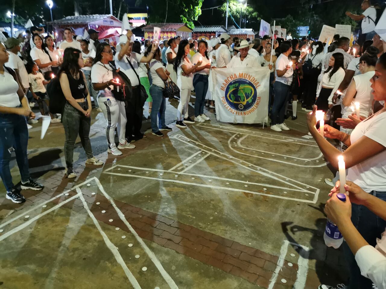 Marcha contra la violencia en Jamundí Valle.