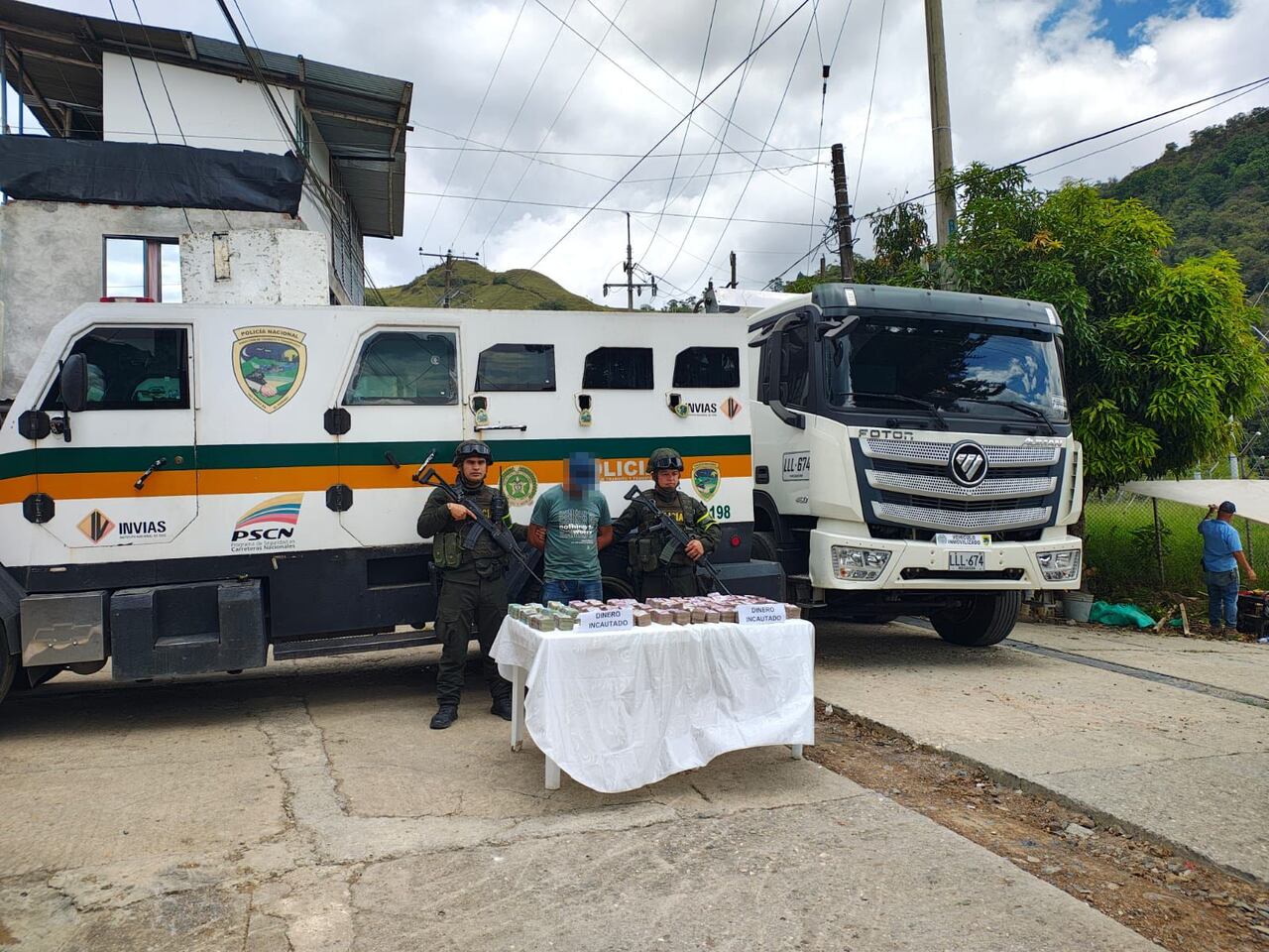 Dinero incautado en la vía Popayán-Pasto