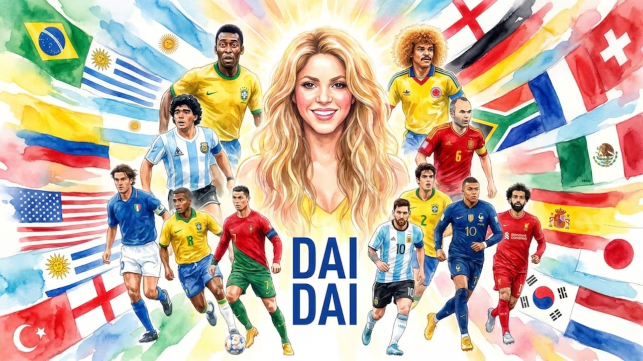 Shakira exalta al 'Pibe' Valderrama en el himno del Mundial 2026