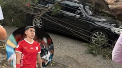 El central de América de Cali fue remitido a un centro médico para ser evaluado por traumatismos menores tras el accidente.