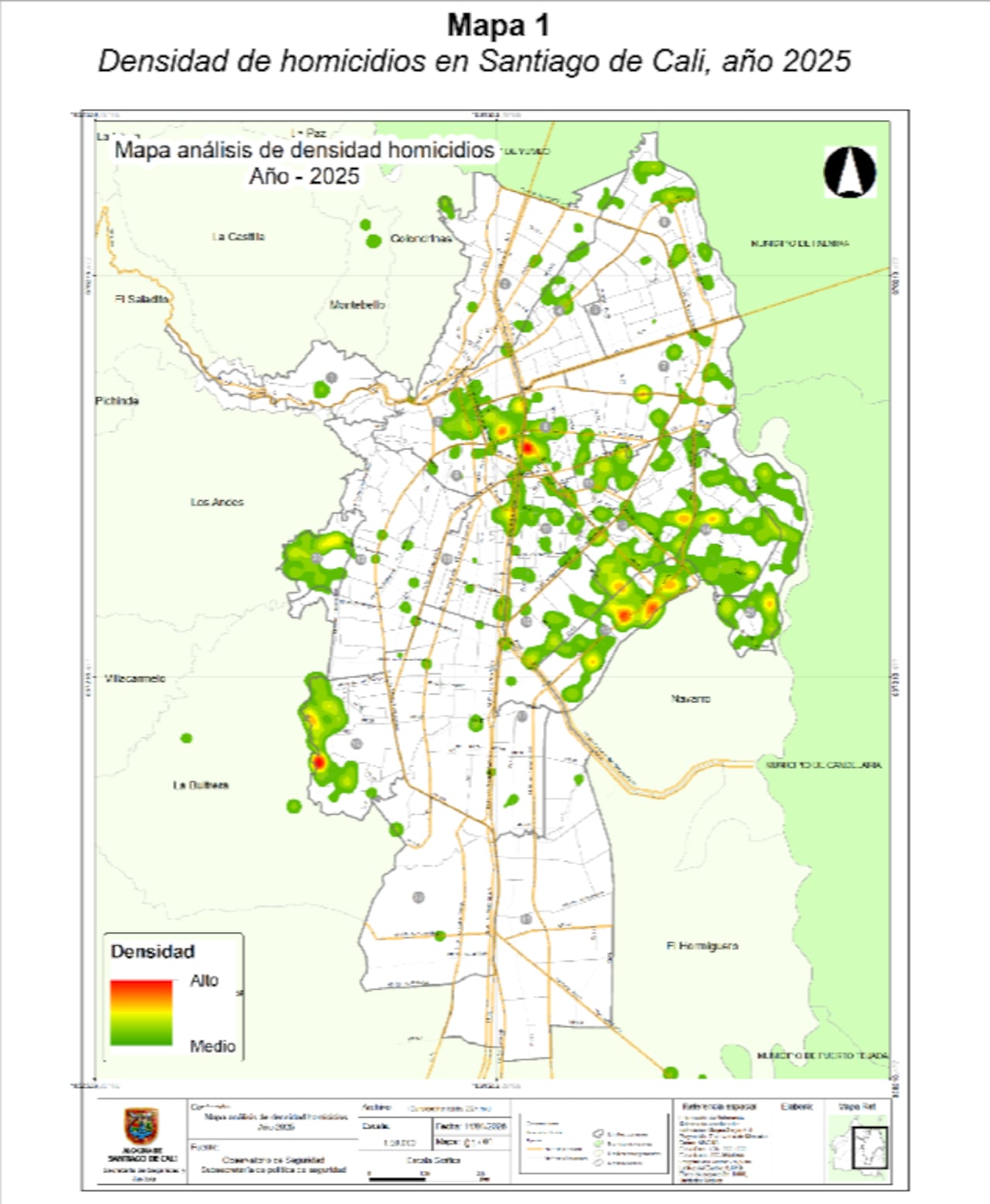 El oriente y centro de la ciudad concentran la mayor cantidad de homicidios.