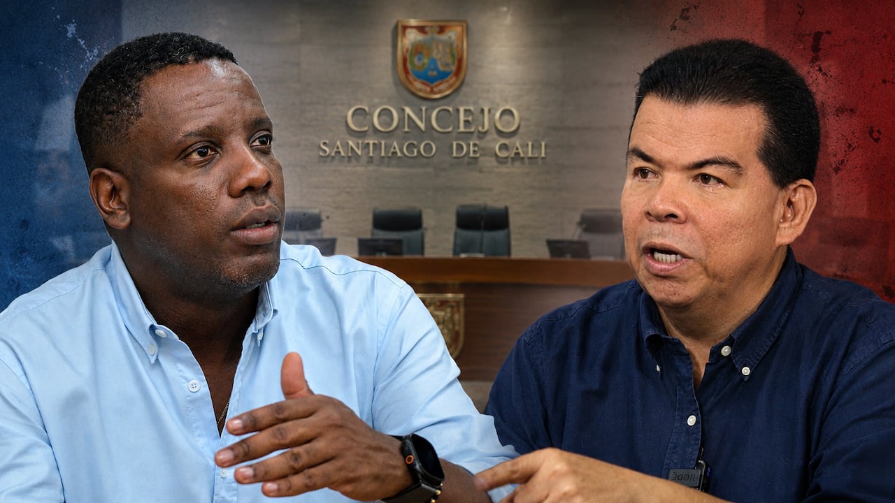 Roger Mina, Gerente de Emcali y el concejal Roberto Ortiz.
