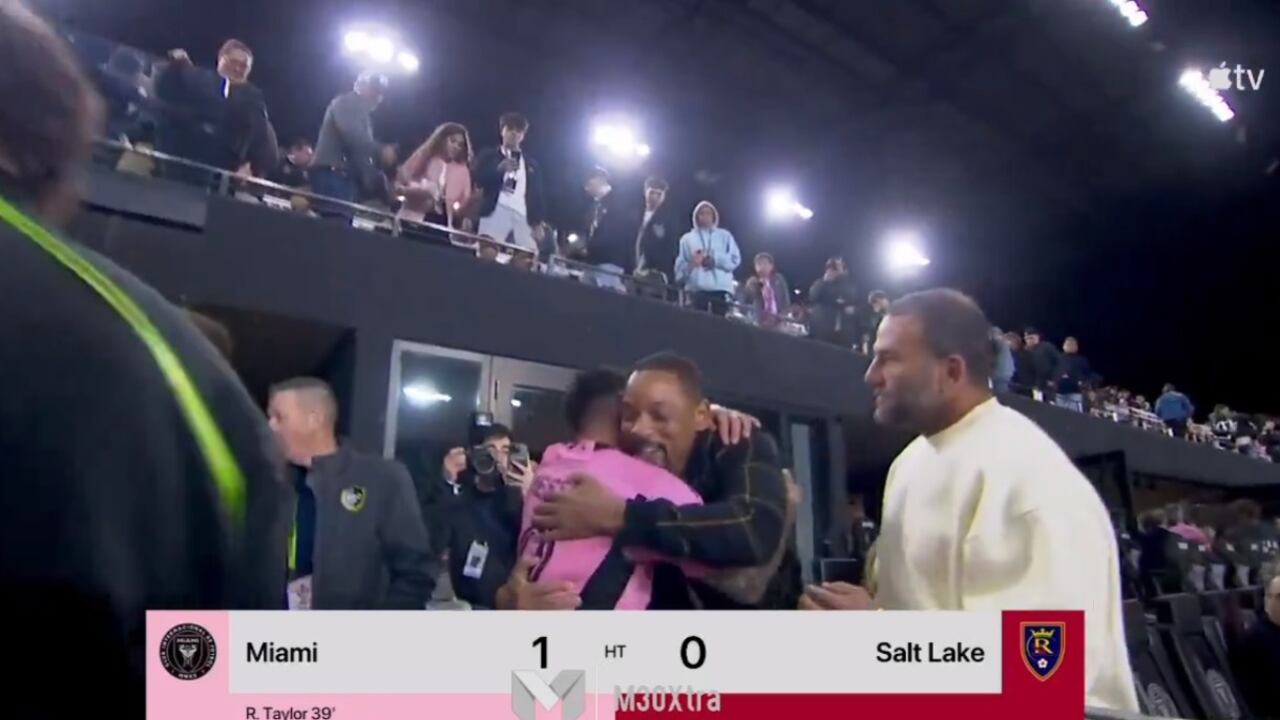 Will Smith y un encuentro más que acogedor con Lionel Messi