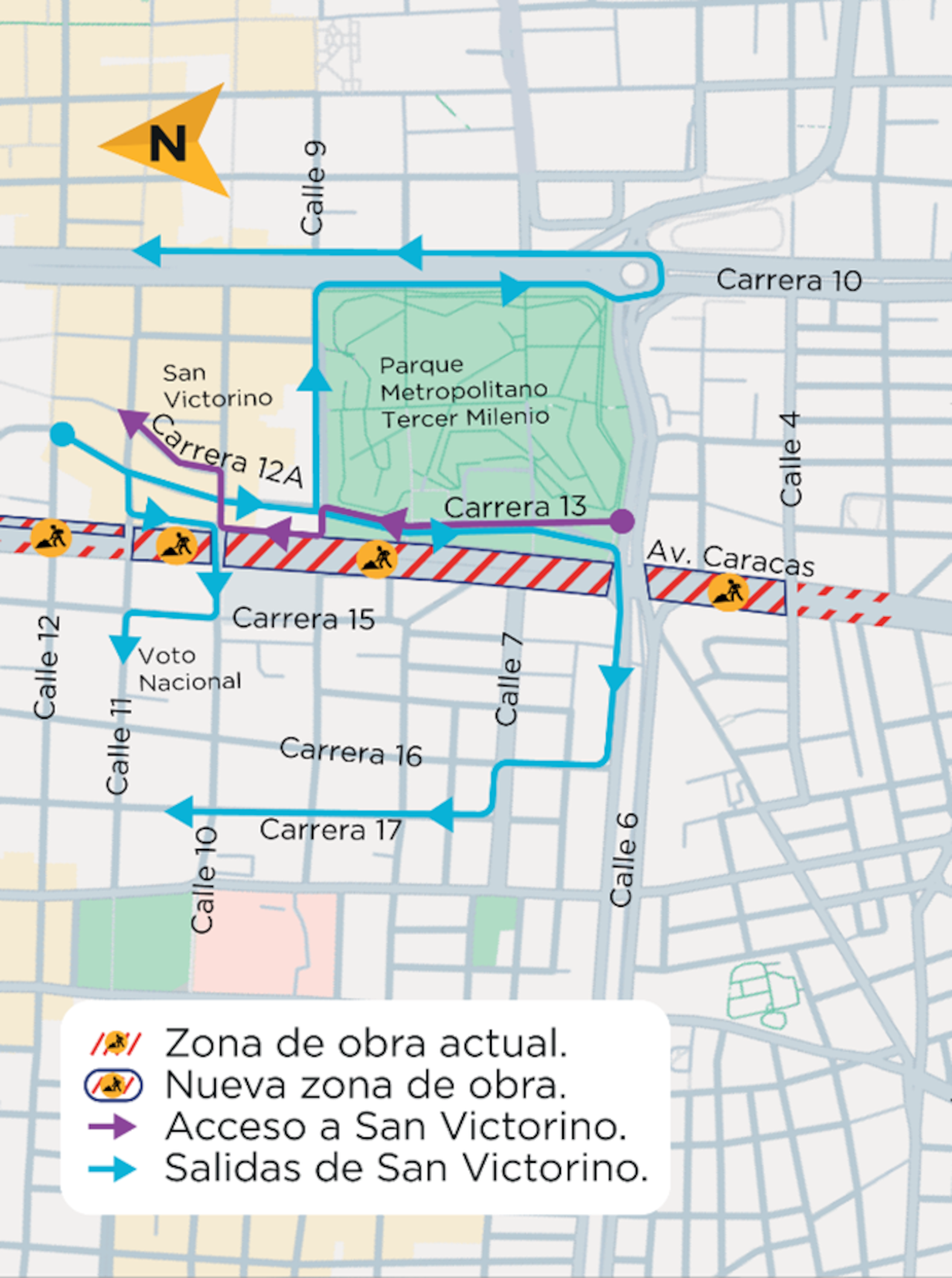 Comienza en firme construcción del viaducto de la Línea 1 del Metro de Bogotá en la avenida Caracas entre las calles 4 y 11.