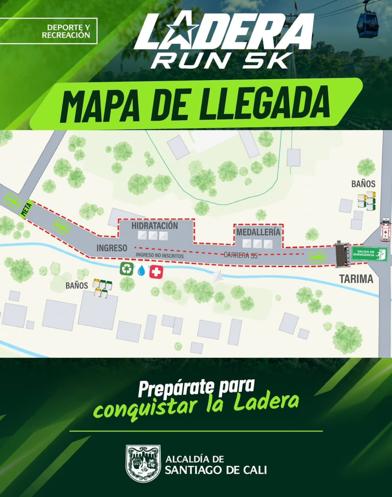 Agentes de la Secretaría de Movilidad regularán el paso vehicular en el sur de Cali y en el sector del Coliseo del Pueblo durante las competencias atléticas de este domingo.