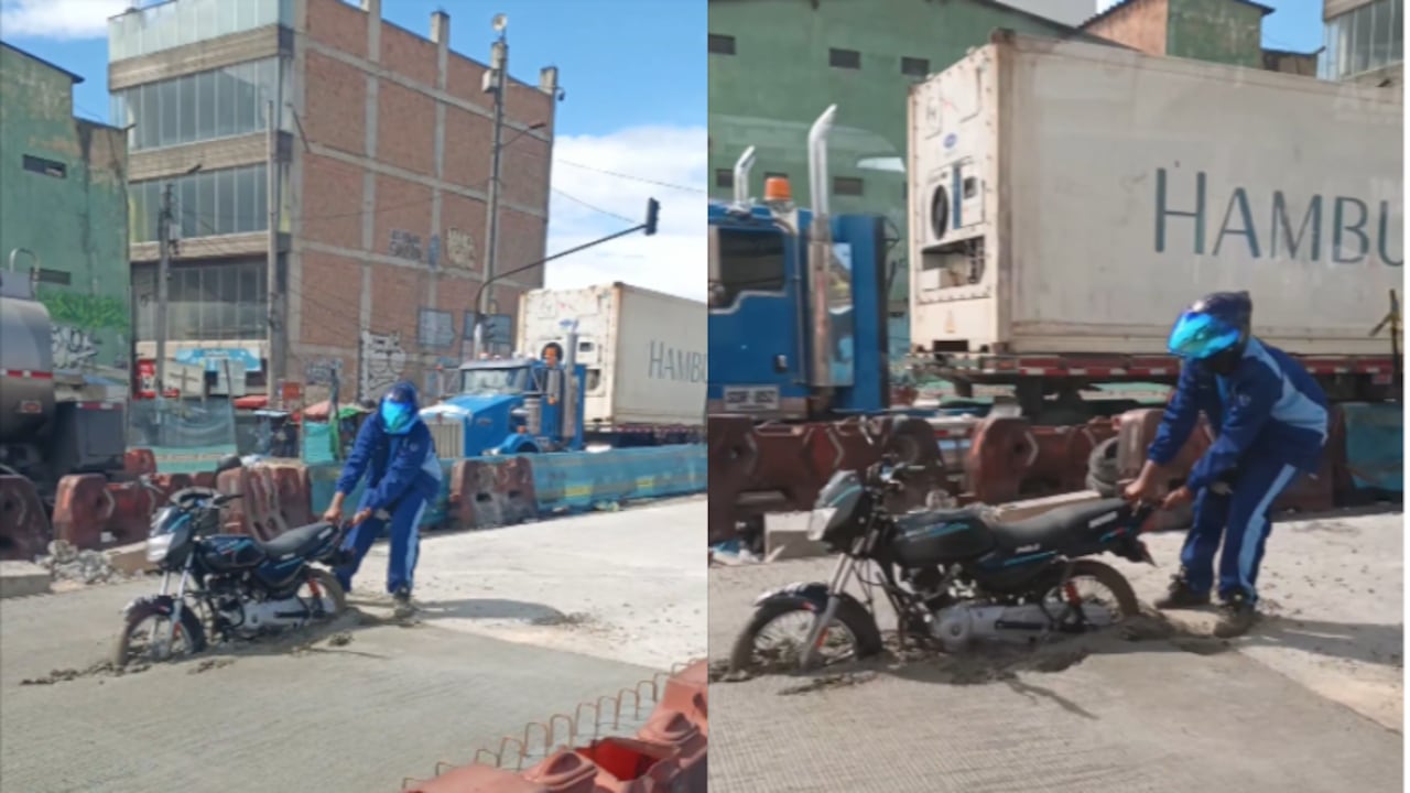 Los ciudadanos que circulaban por la zona grabaron videos sobre este insólito hecho.