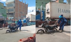 Los ciudadanos que circulaban por la zona grabaron videos sobre este insólito hecho.