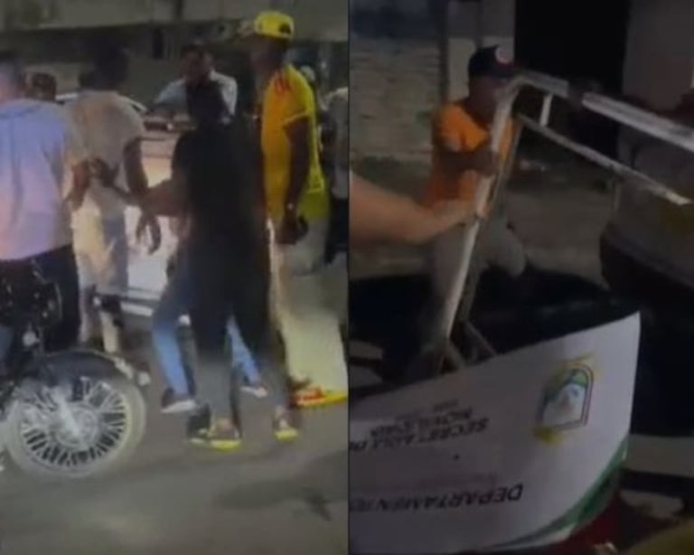La Policía Nacional intervino para controlar los enfrentamientos registrados entre simpatizantes de Abelardo de la Espriella e Iván Cepeda en el municipio de Puerto Tejada, donde cuatro personas resultaron heridas.