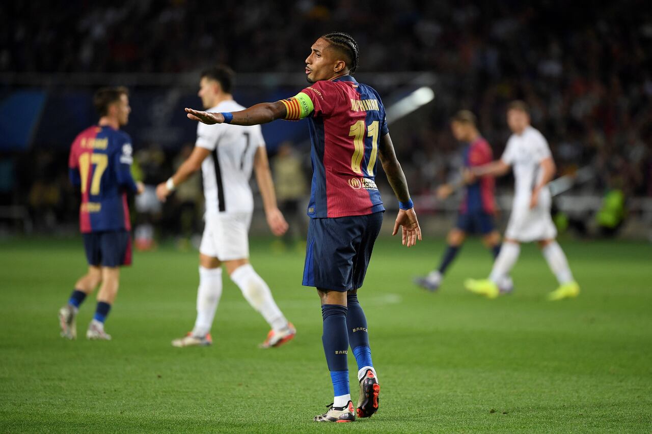 Raphinha realizó una destacada participación en el encuentro.