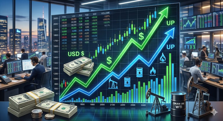 La tendencia del precio del petróleo es al alza, debido a la guerra con Irán. Foto creada con Gemini IA