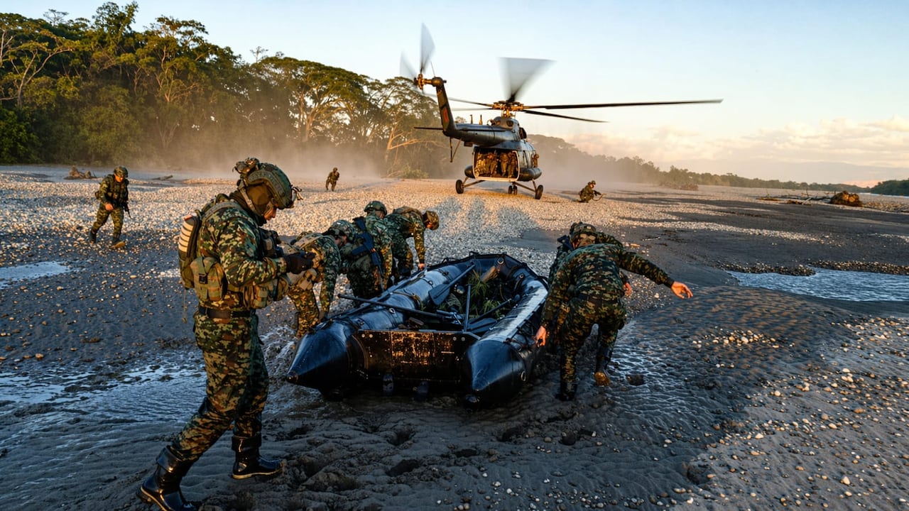 Las acciones militares buscan frenar el daño ambiental generado por la minería ilegal en la región.