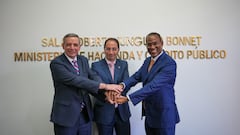 Nigel Clarke, director gerente adjunto del FMI, quien se reunió con el vicepresidente de la República, José Manuel Restrepo; el ministro de Hacienda, Miguel Gómez Martínez