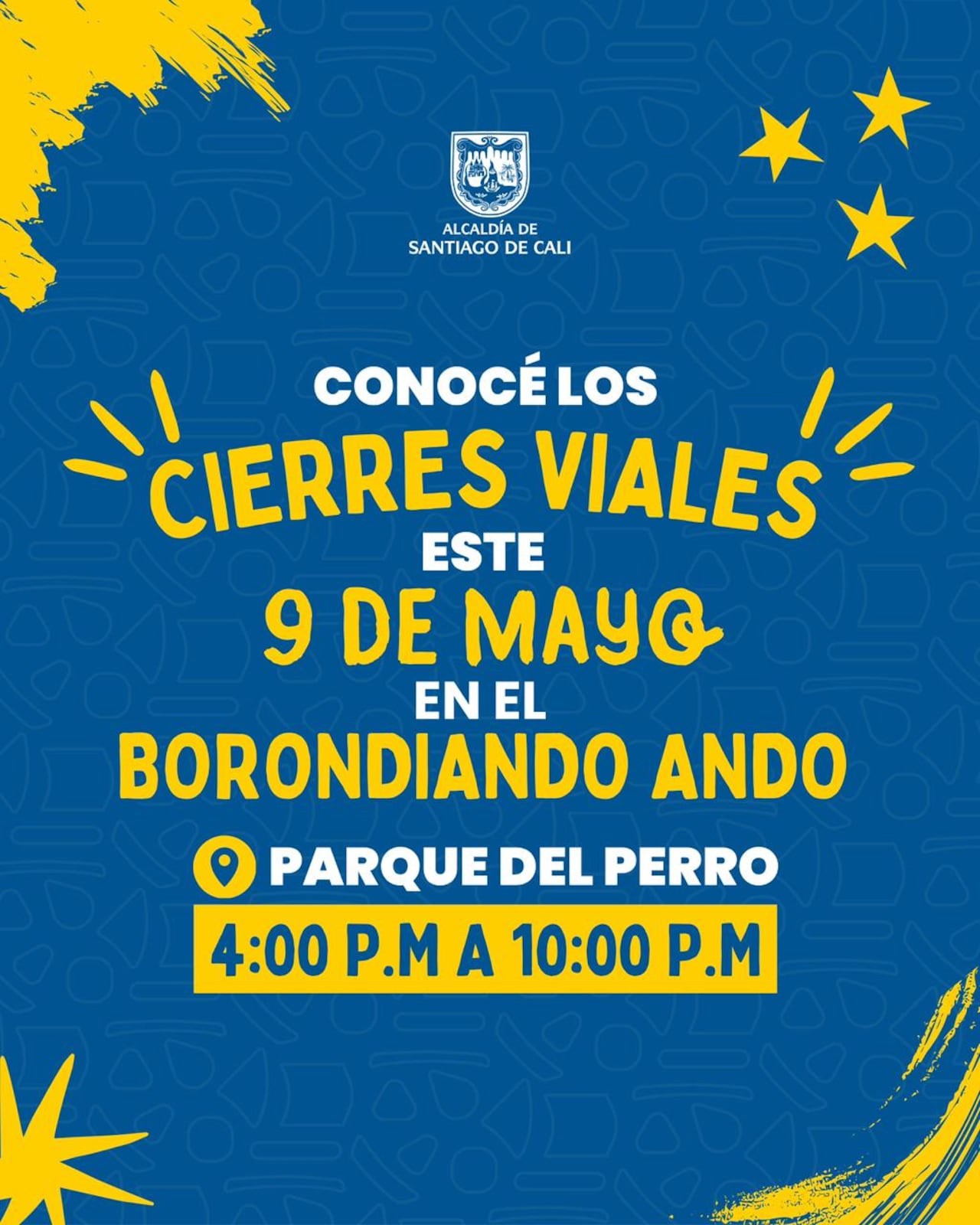 Los cierres viales en el Parque del Perro empezarán desde las 4:00 p.m. este sábado 9 de mayo.