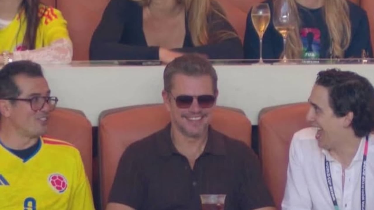 Matt Damon estuvo acompañado por John Leguizamo, en el partido de la Selección Colombia contra Portugal.