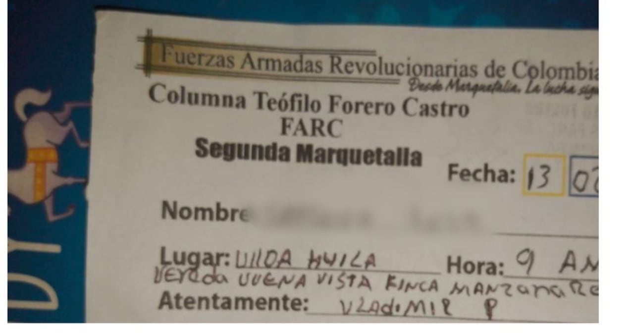 Alias Vladimir, uno de los hombres más buscados por extorsión, fue capturado en Neiva. El sujeto sería el presunto cabecilla de finanzas tanto de la primera compañía Sonia La Pilosa, como de la Compañía Óscar Mondragón, de la Estructura Segunda Marquetalia Teófilo Forero Castro, con presencia delictiva en los departamentos de Huila y Caquetá.