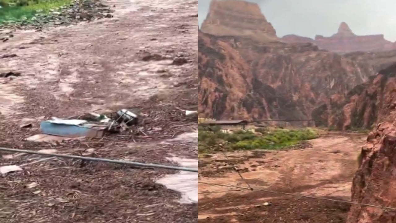 Inundaciones en el Parque del Gran Cañón en Arizona, Estados Unidos.