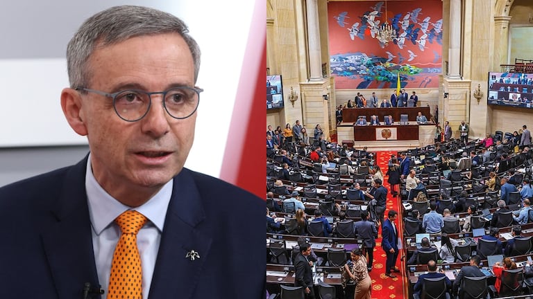Miguel Gómez Martínez, ministro de Hacienda, y el Congreso de la República.