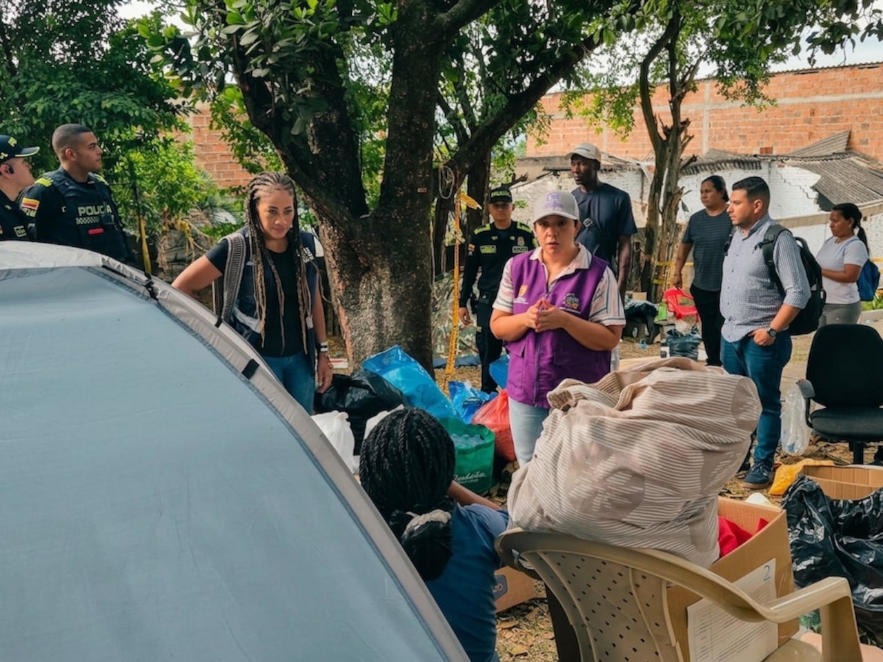 Las familias damnificadas recibieron alternativas de alojamiento como parte de la respuesta institucional ante la emergencia.