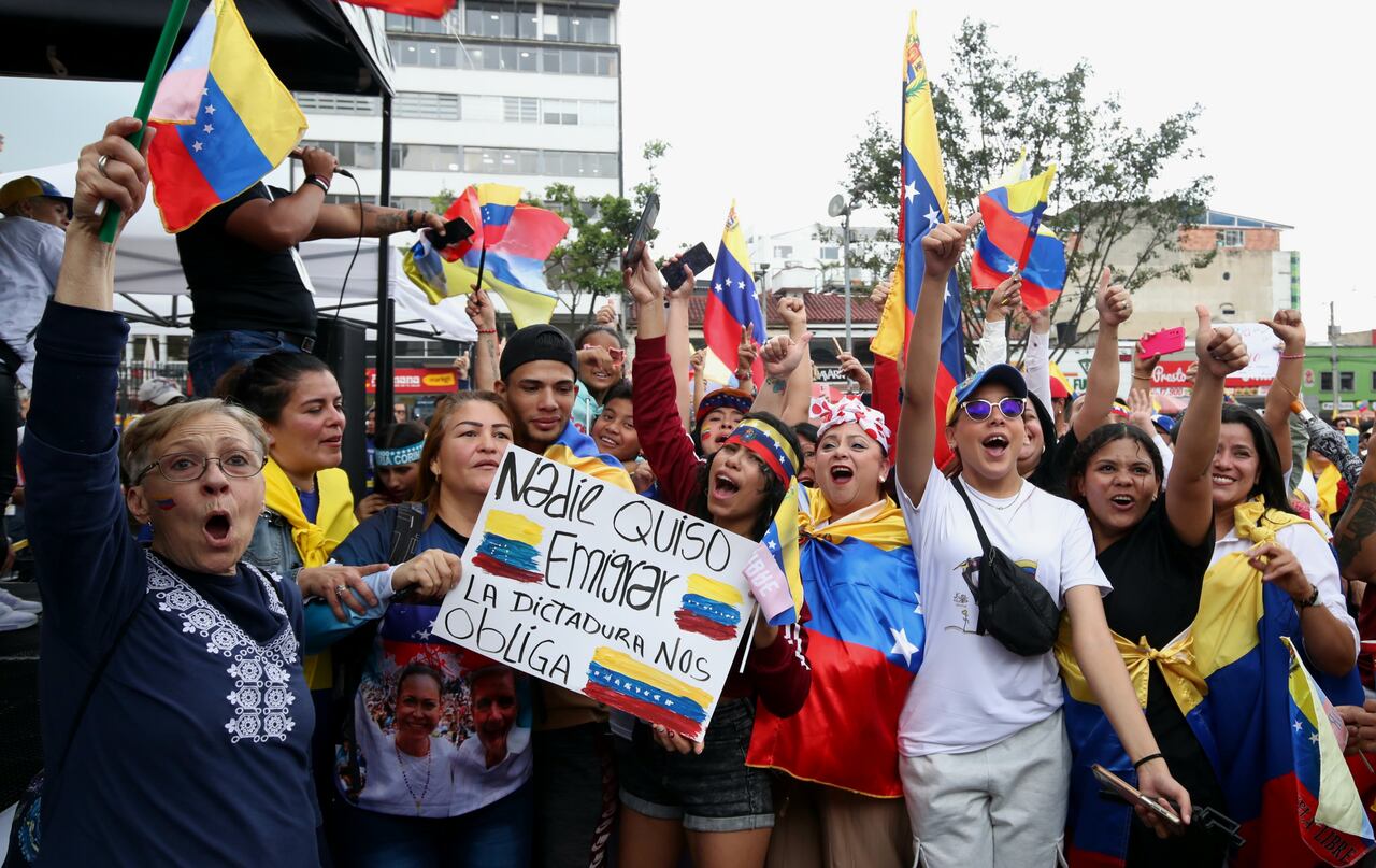 Manifestaciones en Bogotá por Venezuela
