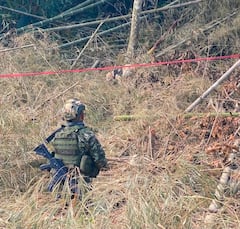 Los soldados fueron los encargado de contrarrestar el peligro que representaba este cilindrobomba, el cual permanecía en la zona rural de Santander de Quilichao, Cauca.