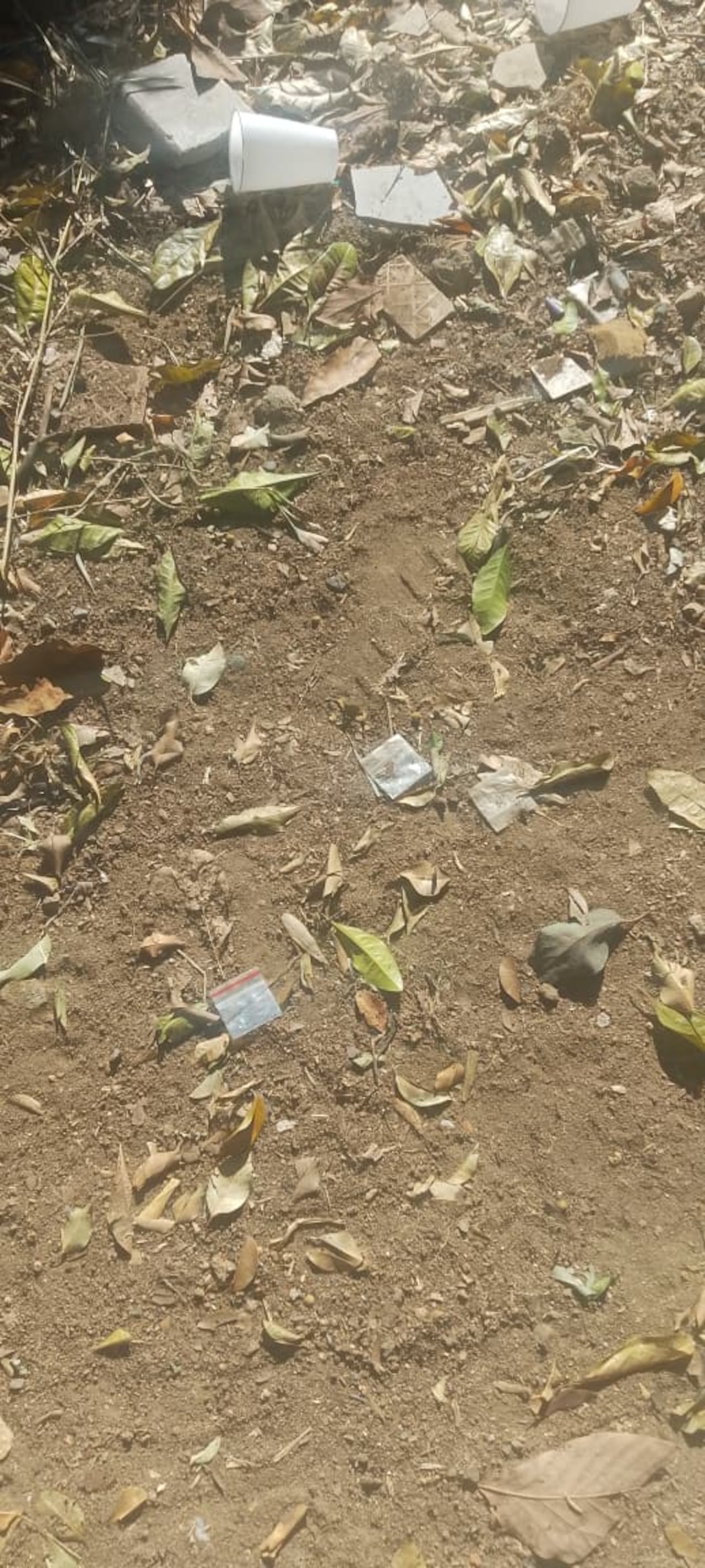 Habitantes del sector señalan que en el parque aparecen bolsas y elementos que, según sus testimonios, estarían relacionados con el consumo de drogas.