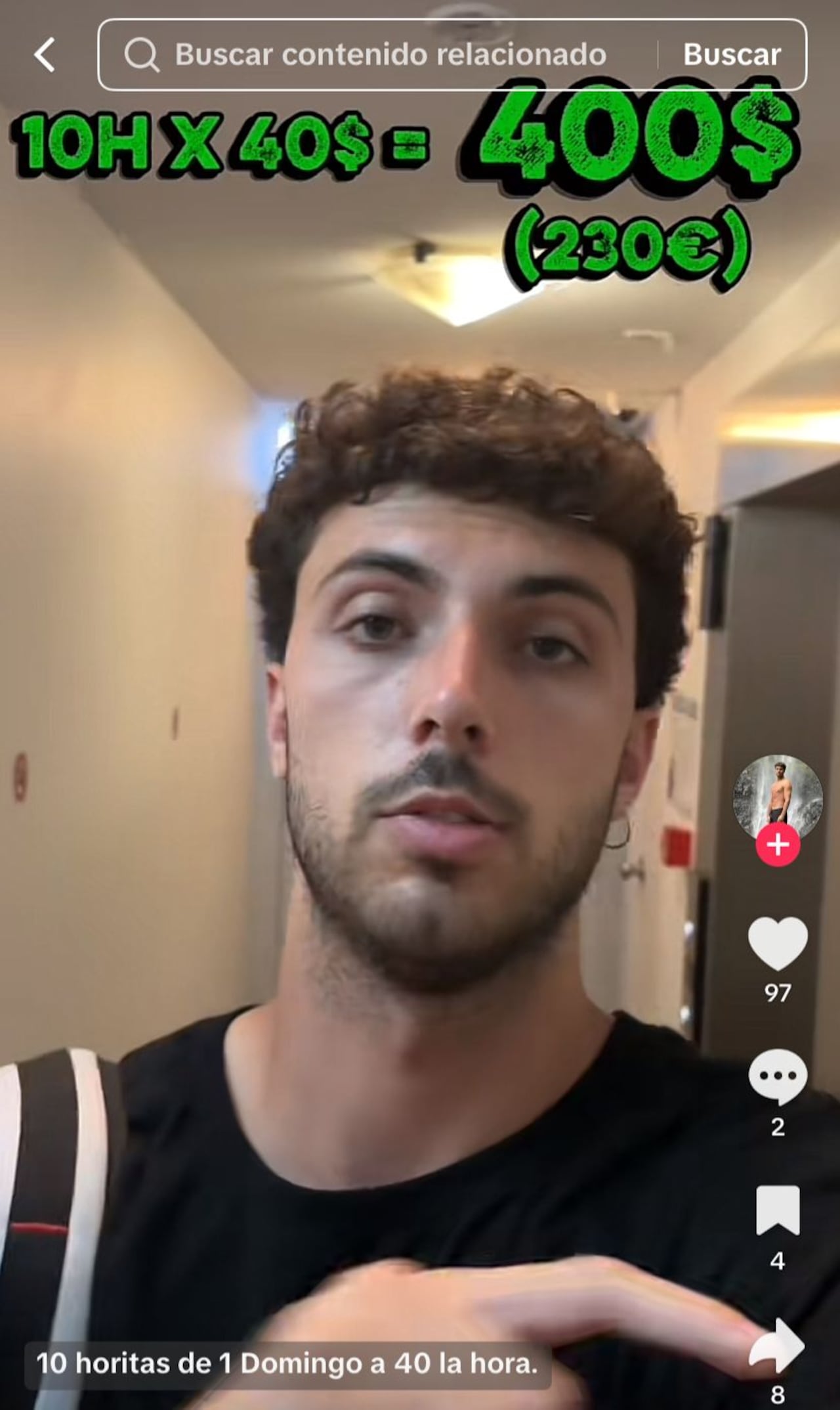 Según contó, lleva ya un tiempo trabajando en Australia realizando diferentes actividades.