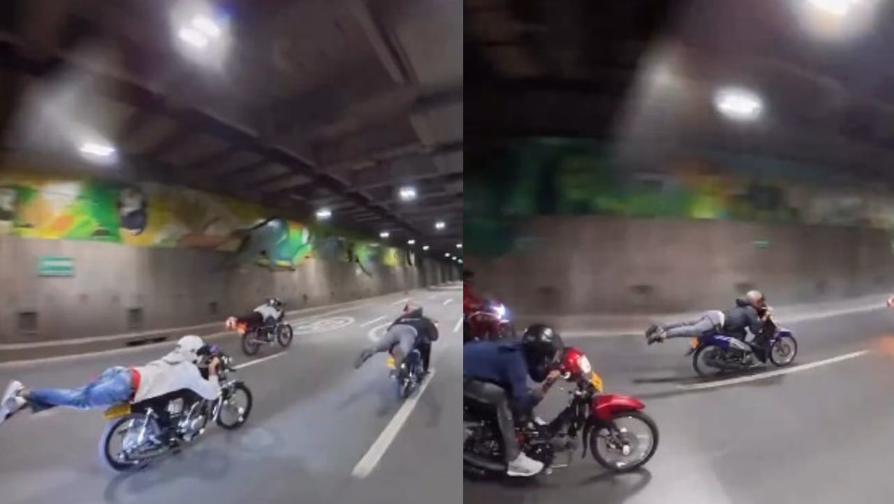 Indignación en Cali por motociclistas que realizan piques en el Túnel Mundialista