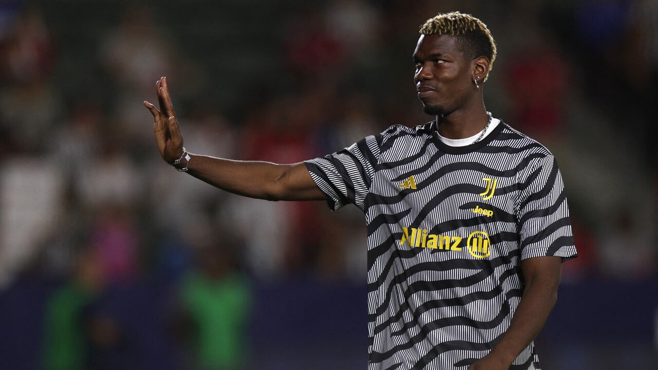 Pogba vistiendo los colores de su último club: la Juventus de Turín.