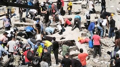 Sector de la 39 con autopista en Calil, donde un edificio colapsó tras el terremoto del 10 de agosto.
