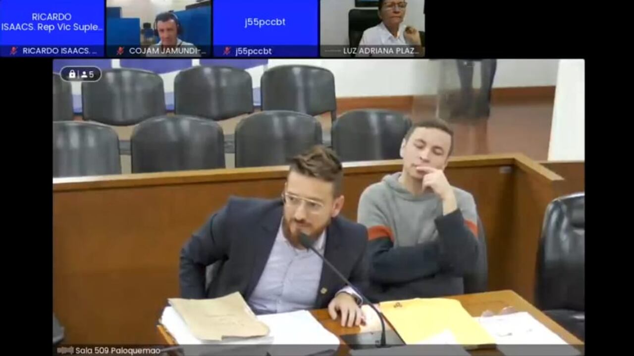 Jhonier Leal en audiencia.