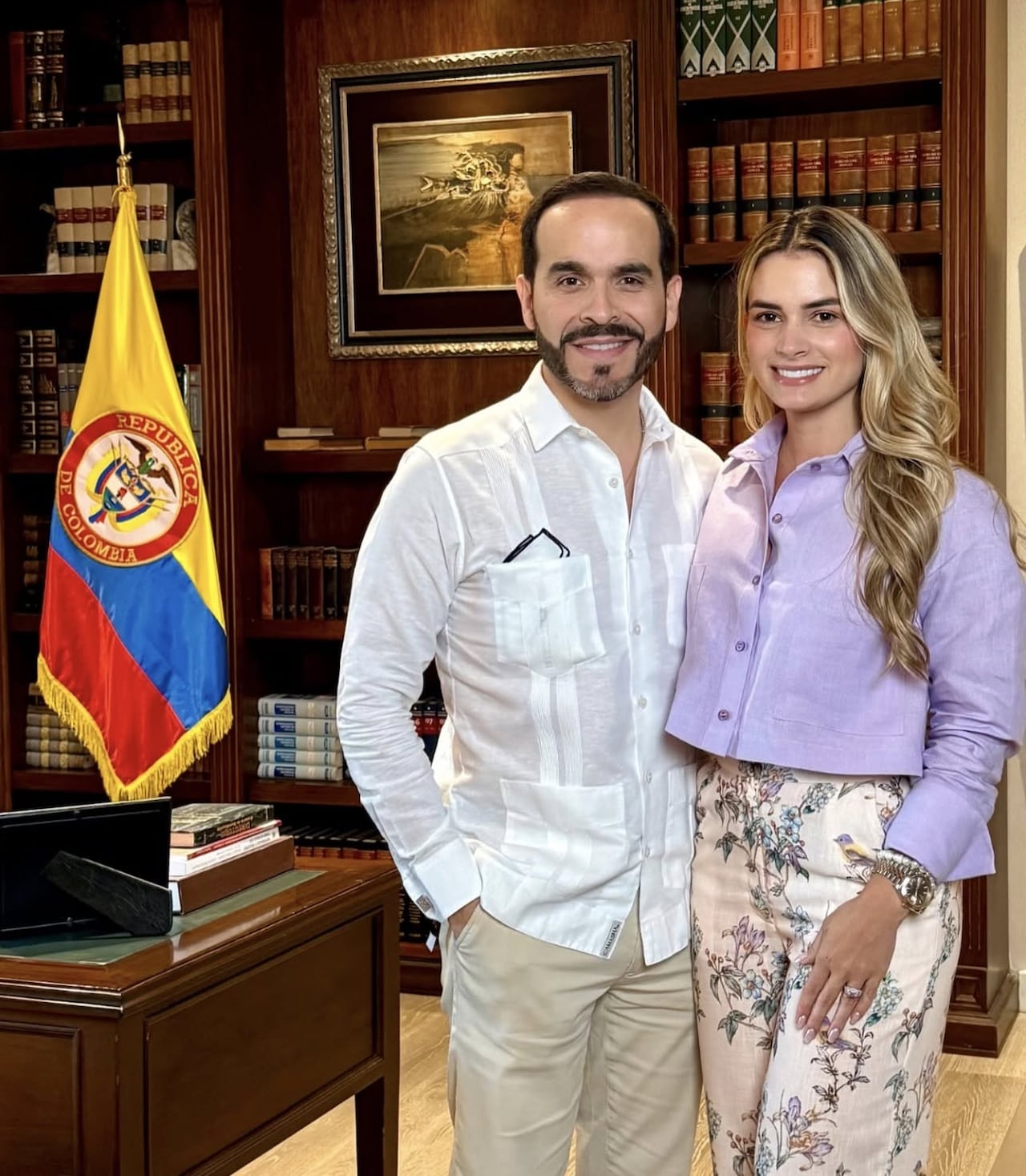 La nueva familia presidencial la componen el presidente Abelardo De La Espriella, su esposa Ana Lucía Pineda y sus cuatro hijos Lucía, Salvador, Filippo y Francesca (Tomada de las redes sociales de ADLE).