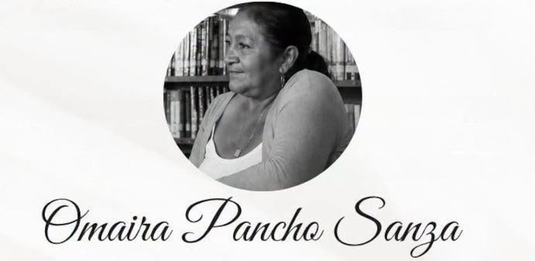 Omaria Pancho Sanza, lideresa de la Mesa Municipal de Víctimas de Inzá y comunera del Resguardo Indígena de Santa Rosa de Capicisco, fue asesinada en un ataque armado ocurrido en la vereda Quiguanas.