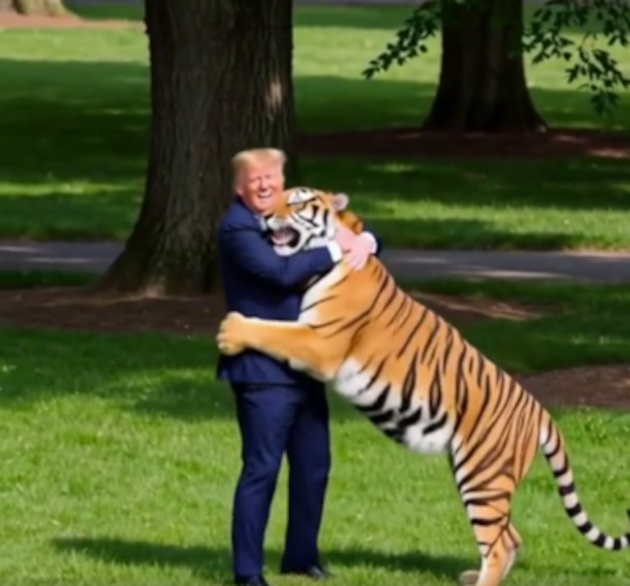 La publicación de Donald Trump en Truth Social recibió críticas de usuarios que la relacionaron con la muerte de William Chapman, un joven británico atacado por un tigre.