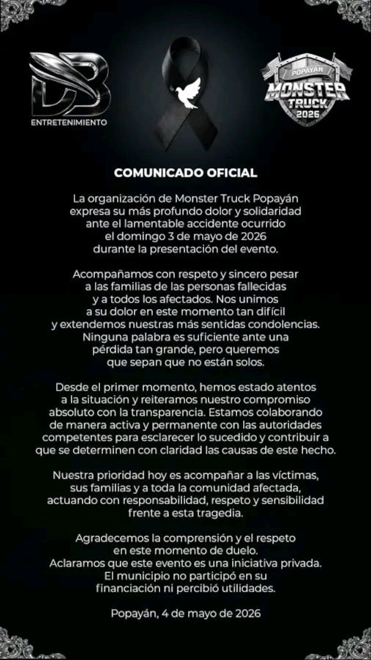 Comunicado Monster Truck
