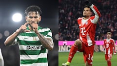 Delanteros colombianos Luis Díaz y Luis Suárez