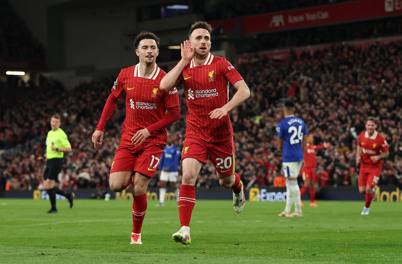 Diogo Jota le entregó la victoria a Liverpool, tras asistencia de Luis Díaz.