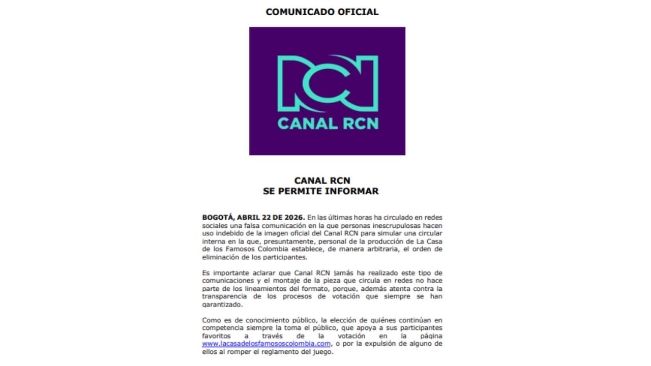 Comunicado RCN