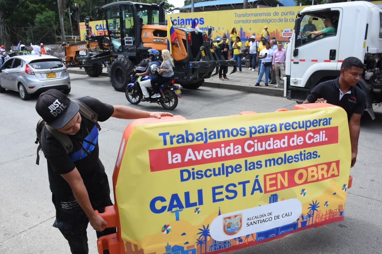 Apertura de las obras en la Avenida Ciudad de Cali.