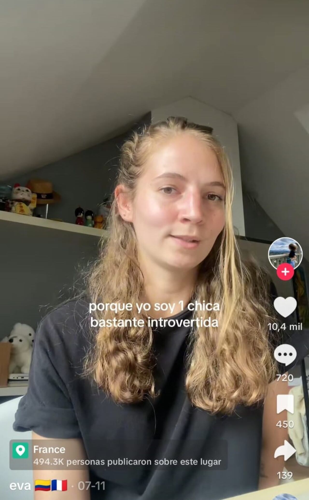 La joven francesa contó cómo se siente tras abandonar Colombia.