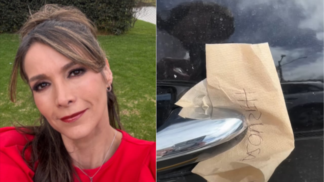 La presentadora indicó que la servilleta le pareció sospechosa.